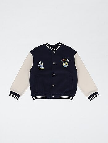 Blusão bordado 'Bluey' em moletom e algodão