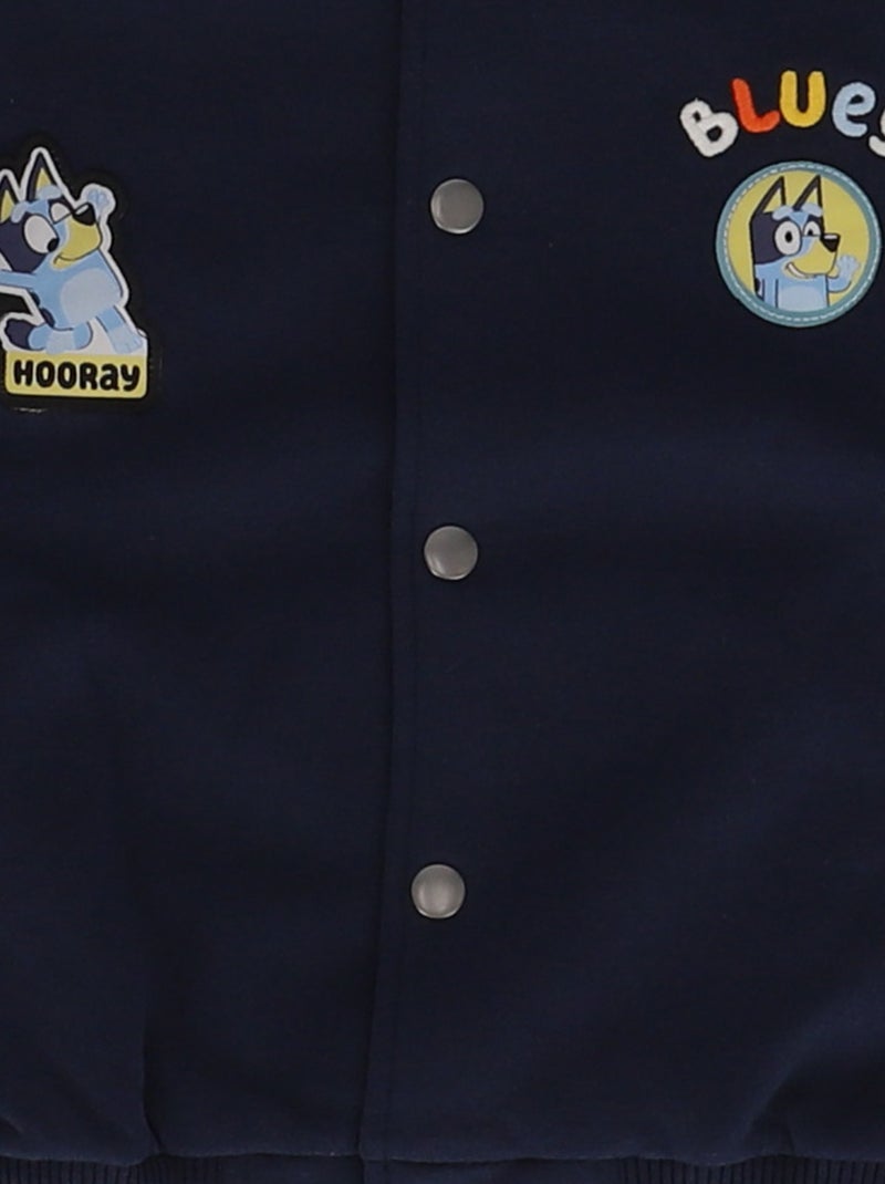 Blusão bordado 'Bluey' em moletom e algodão Azul - Kiabi