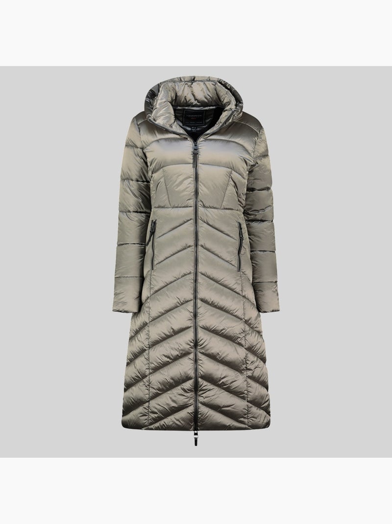 Blusão com capuz blanche long – geographical norway Cinza claro - Kiabi