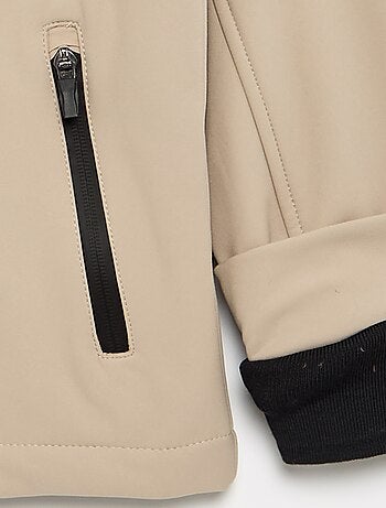 Blusão com capuz forrado em microfleece
