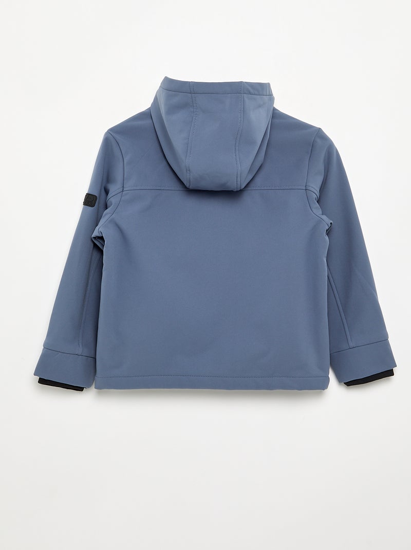 Blusão com capuz forrado em microfleece Cinza - Kiabi