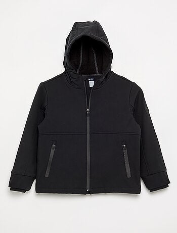 Blusão com capuz forrado em microfleece