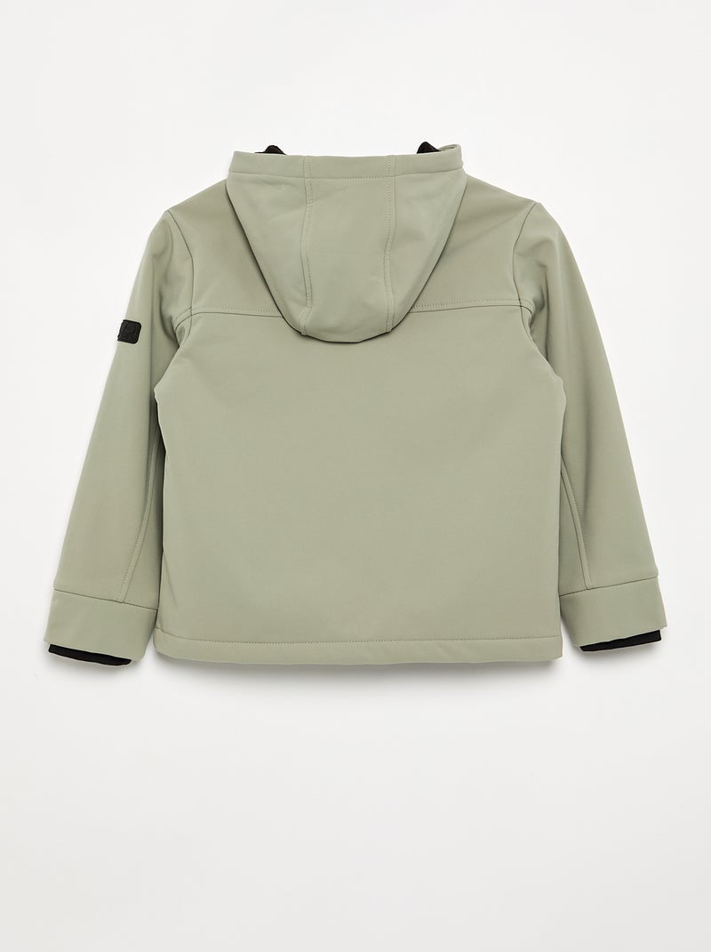 Blusão com capuz forrado em microfleece Verde - Kiabi
