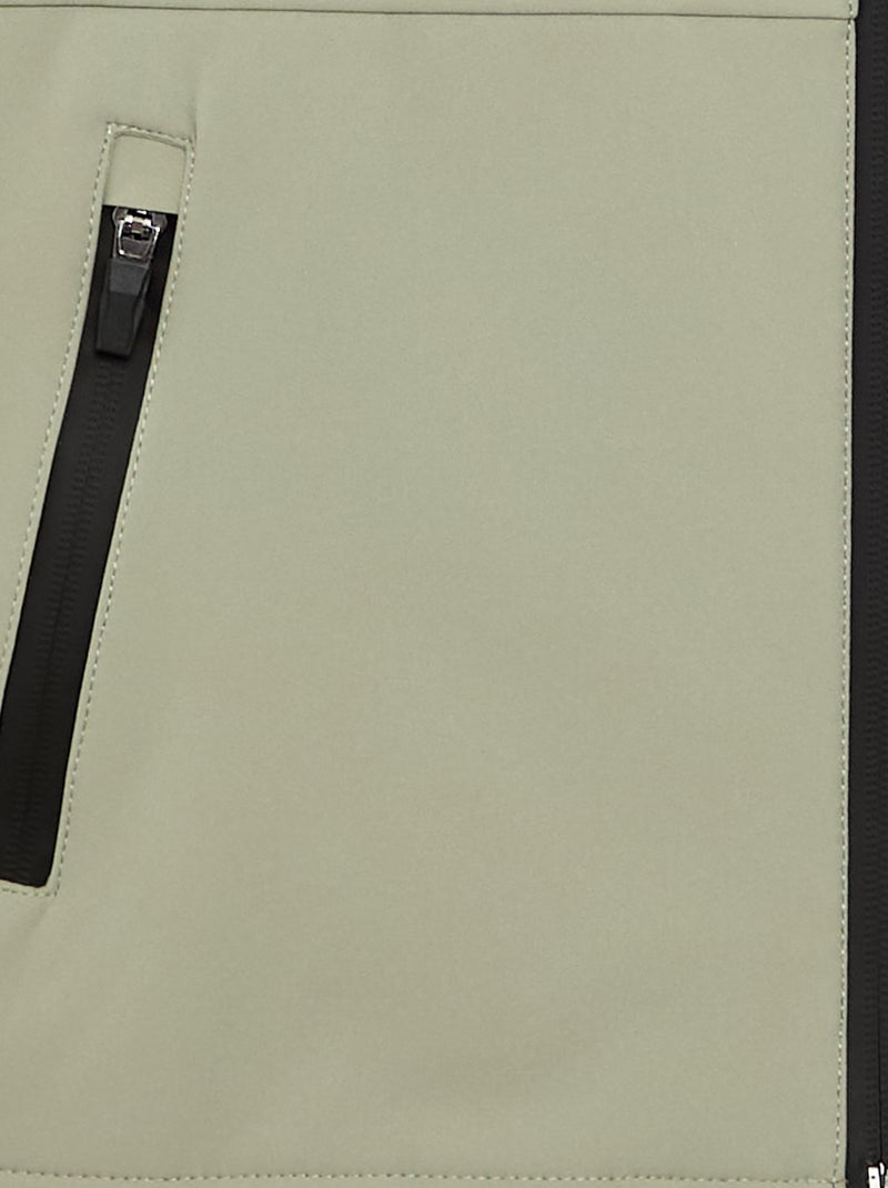Blusão com capuz forrado em microfleece Verde - Kiabi