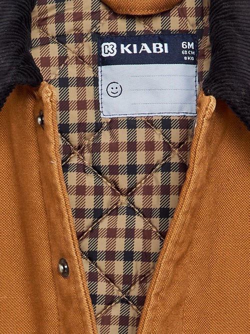 Blusão com gola contrastante em veludo - Kiabi