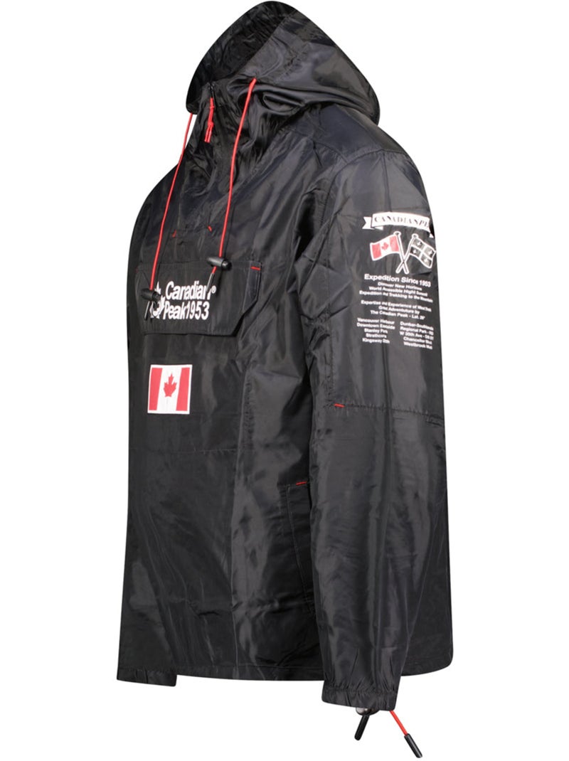 Blusão corta-vento butaneak – canadian peak Preto - Kiabi