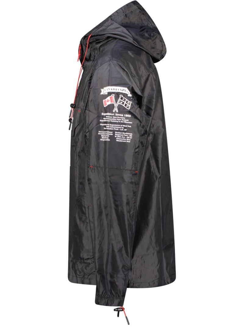 Blusão corta-vento butaneak – canadian peak Preto - Kiabi