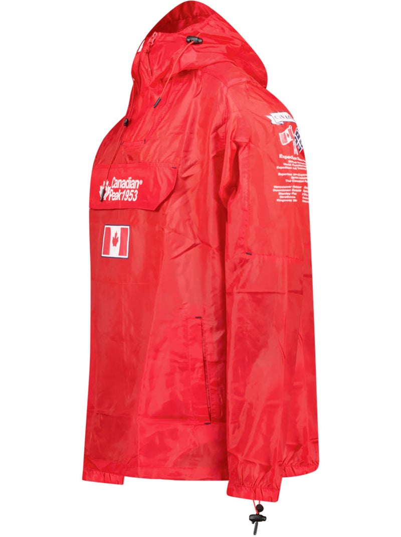 Blusão corta-vento butaneak – canadian peak Vermelho - Kiabi
