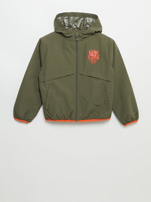Blusão corta-vento com capuz - Kiabi