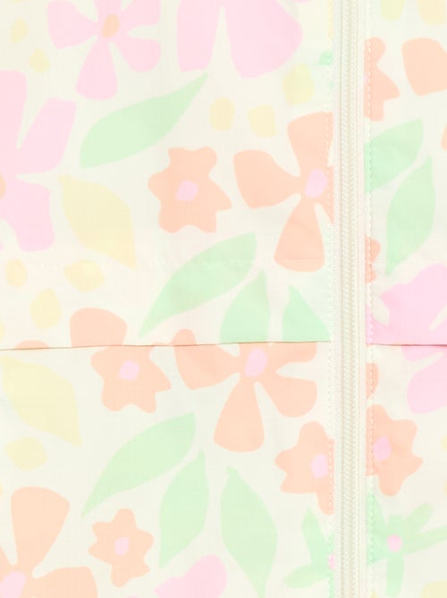 Blusão corta-vento com capuz e padrão - Kiabi