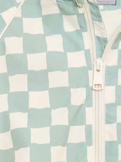 Blusão corta-vento com capuz estampado - Kiabi