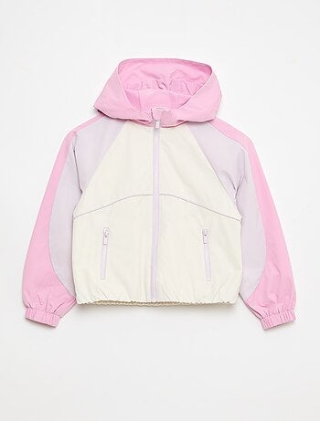 Blusão corta-vento com capuz