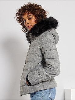 Blusão curto com capuz - Kiabi