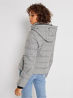 Blusão curto com capuz - Kiabi