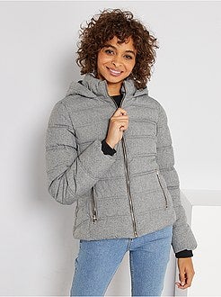 Blusão curto com capuz - Kiabi