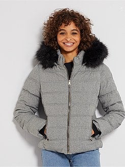 Blusão curto com capuz - Kiabi