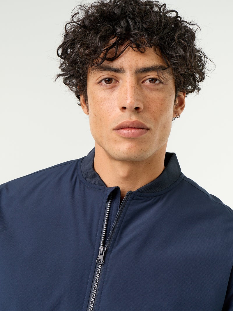 Blusão curto estilo aviador Azul - Kiabi