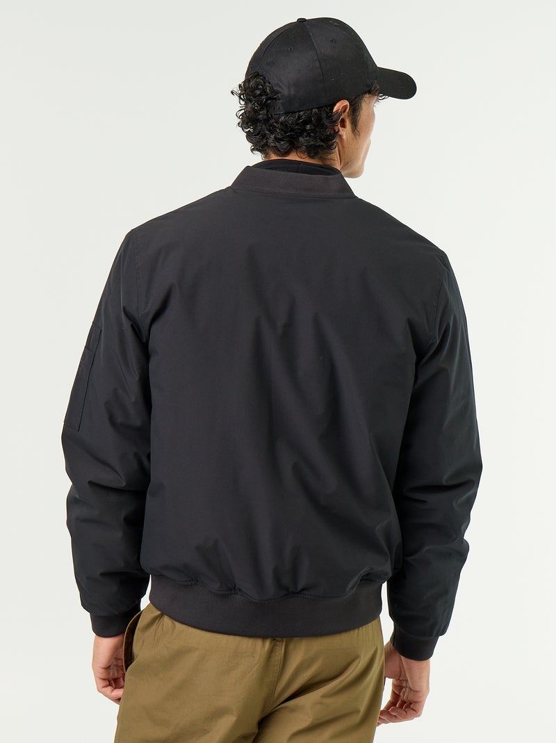 Blusão curto estilo aviador Preto - Kiabi