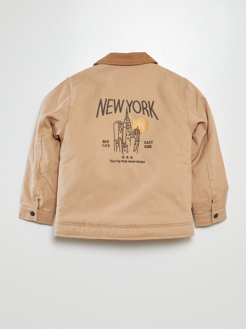 Blusão curto New York BEGE - Kiabi