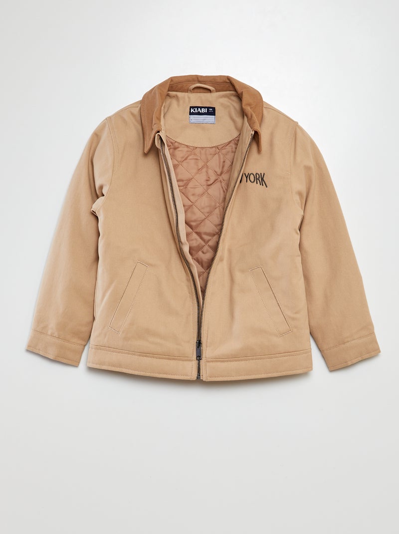Blusão curto New York BEGE - Kiabi