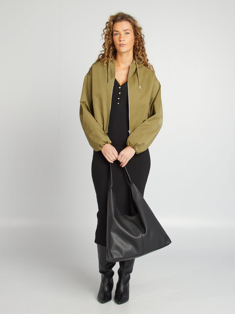 Blusão curto oversize CAQUI - Kiabi