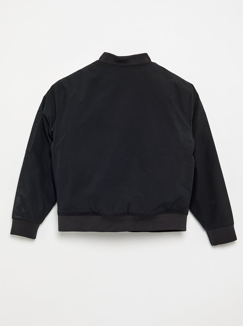 Blusão de aviador liso Preto - Kiabi