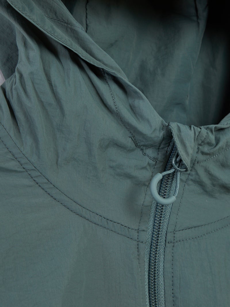 Blusão de chuva com capuz - Fácil de Vestir VERDE - Kiabi