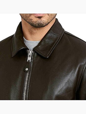 Blusão de Couro Marrom para Homem Schott Piloto