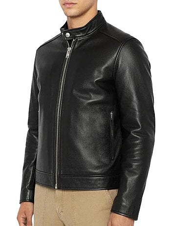 Blusão de Couro Preto Masculino Schott Memphis