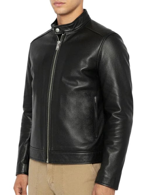 Blusão de couro preto masculino schott memphis - Kiabi Blusão de couro preto masculino schott memphis - Kiabi