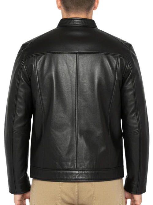 Blusão de couro preto masculino schott memphis - Kiabi Blusão de couro preto masculino schott memphis - Kiabi