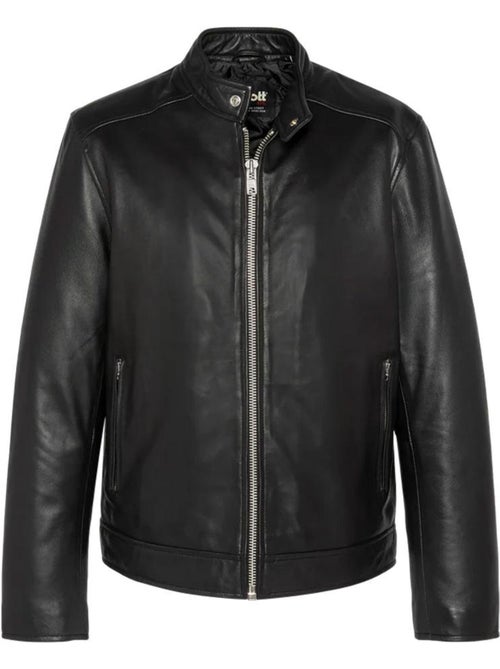 Blusão de couro preto masculino schott memphis - Kiabi Blusão de couro preto masculino schott memphis - Kiabi