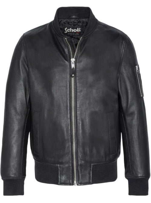 Blusão de couro preto para homem schott lcbomba - Kiabi Blusão de couro preto para homem schott lcbomba - Kiabi