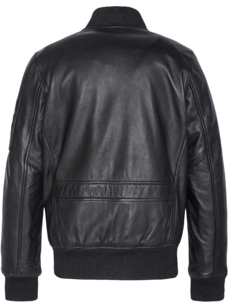 Blusão de Couro Preto para Homem Schott LCBOMBA Preto - Kiabi