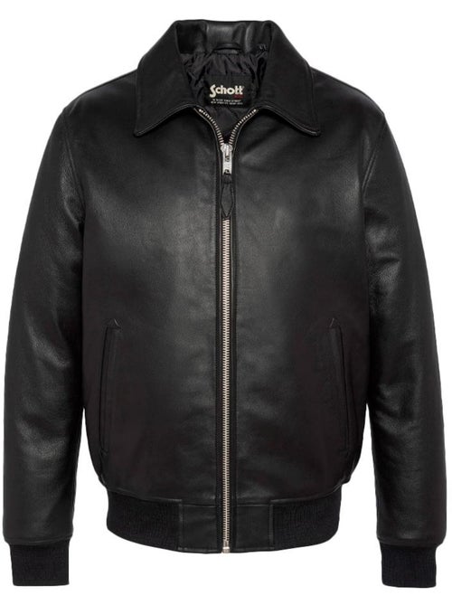 Blusão de couro preto para homem schott lcdetroit - Kiabi Blusão de couro preto para homem schott lcdetroit - Kiabi