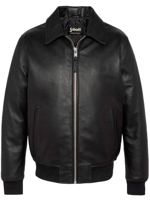 Blusão de couro preto para homem schott lcdetroit - Kiabi Blusão de couro preto para homem schott lcdetroit - Kiabi