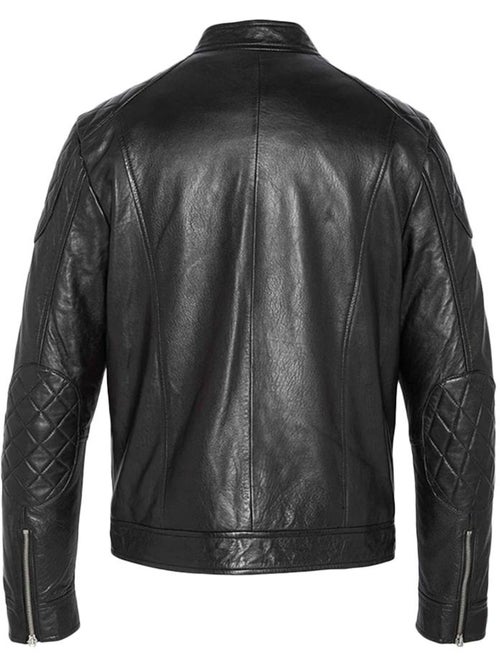 Blusão de couro preto para homem schott lcleo - Kiabi