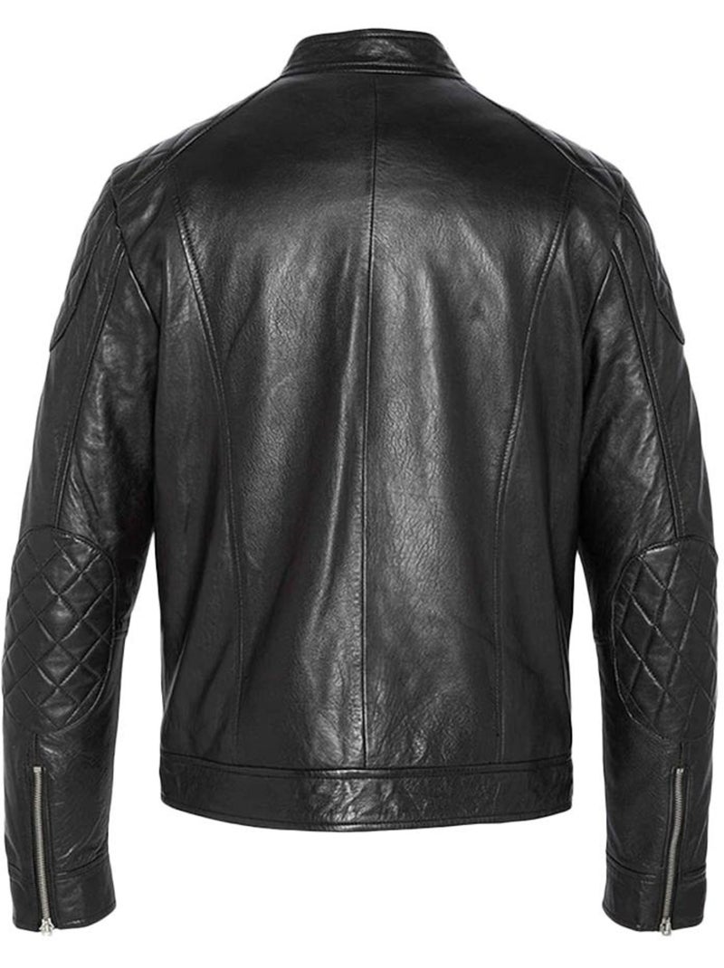 Blusão de Couro Preto para Homem Schott LCLEO Preto - Kiabi