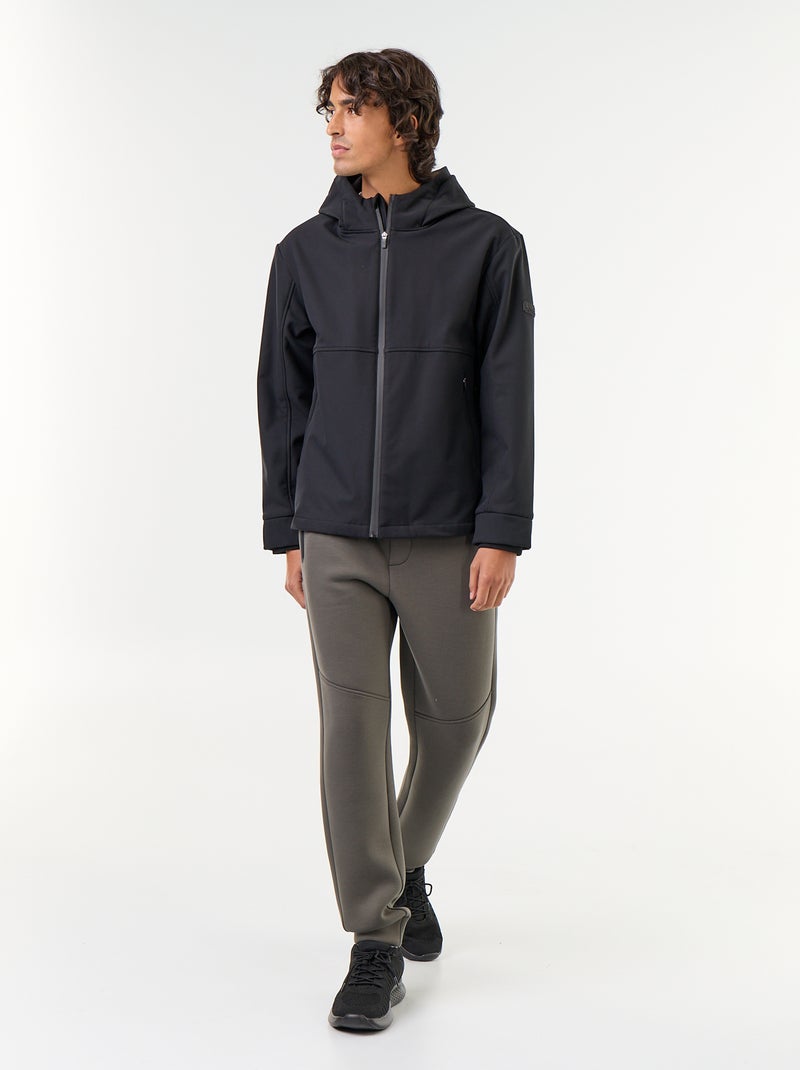 Blusão de neopreno com capuz forrado a microfleece Preto - Kiabi
