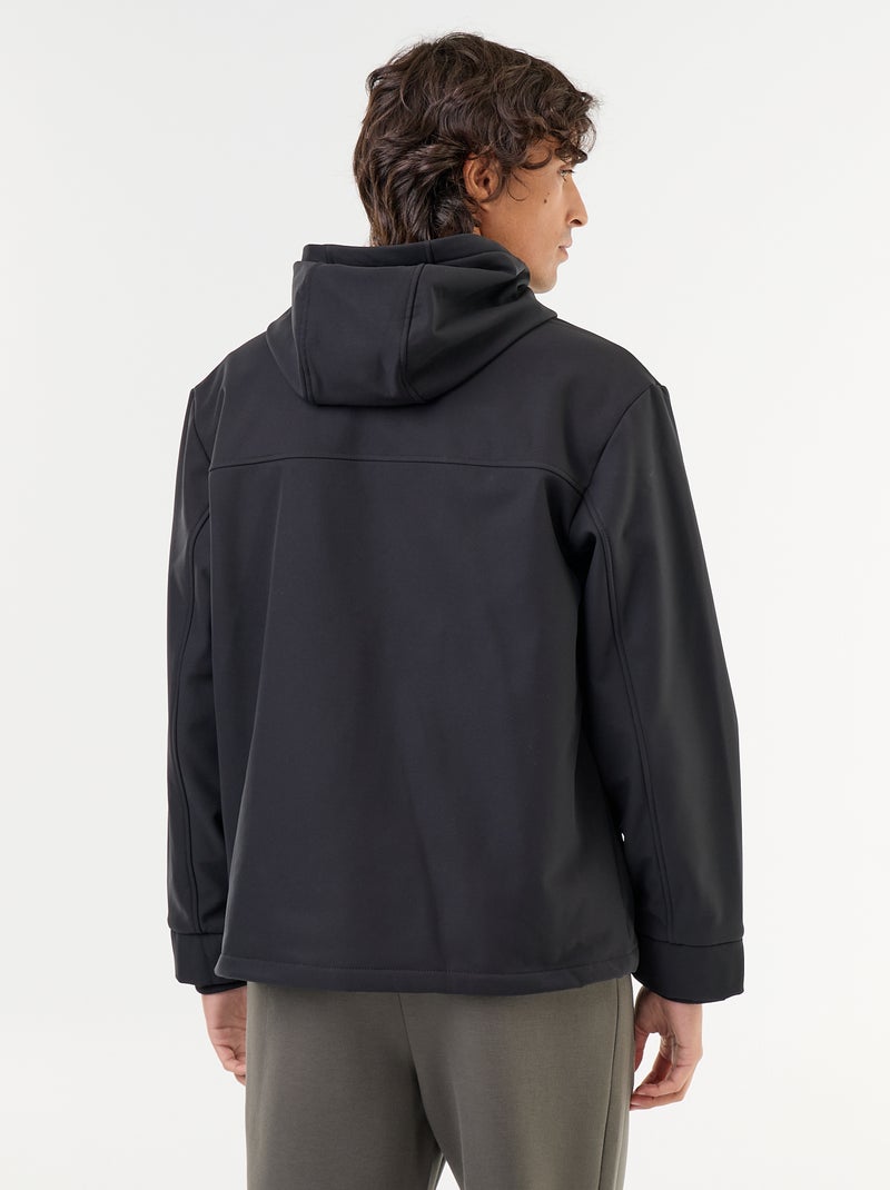 Blusão de neopreno com capuz forrado a microfleece Preto - Kiabi