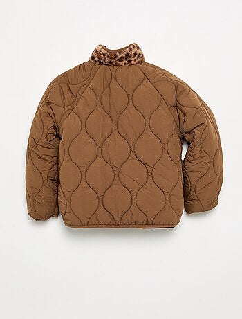 Blusão de pelo sintético 'leopardo'