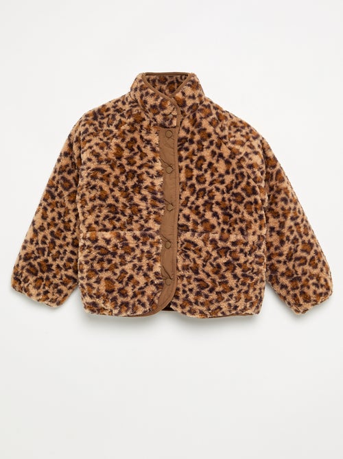 Blusão de pelo sintético 'leopardo' - Kiabi