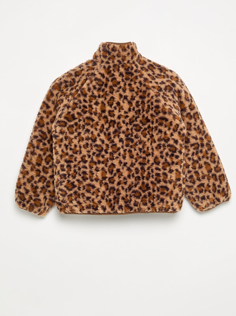 Blusão de pelo sintético 'leopardo' Castanho - Kiabi