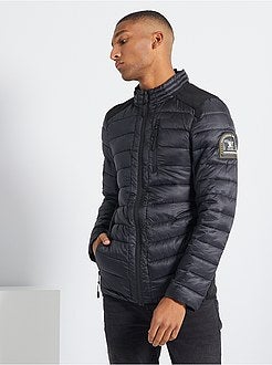 Blusão de penas acolchoado bicolor - Kiabi