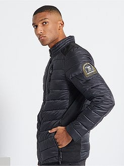 Blusão de penas acolchoado bicolor - Kiabi