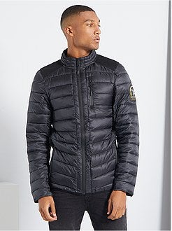 Blusão de penas acolchoado bicolor - Kiabi