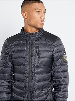 Blusão de penas acolchoado bicolor - Kiabi