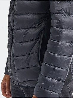 Blusão de penas acolchoado bicolor - Kiabi