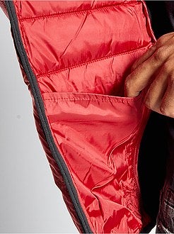 Blusão de penas acolchoado bicolor - Kiabi