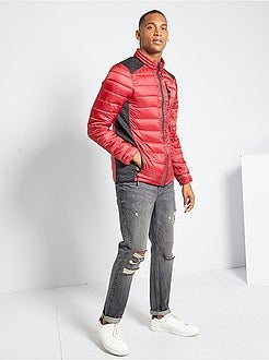 Blusão de penas acolchoado bicolor - Kiabi